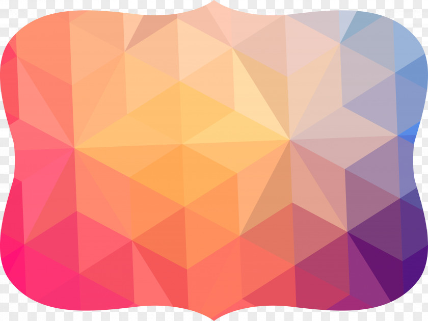 Colorful Abstract Geometric Border Geometry Polygon PNG