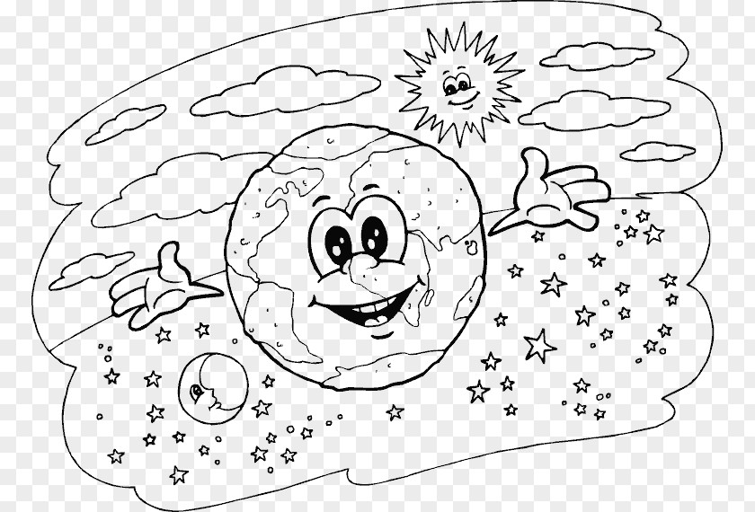 Earth Coloring Book Child Moon PNG