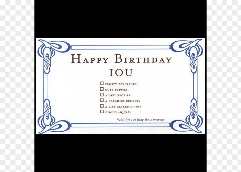 Mother Greeting Card IOU & Note Cards Holiday Birthday Form PNG