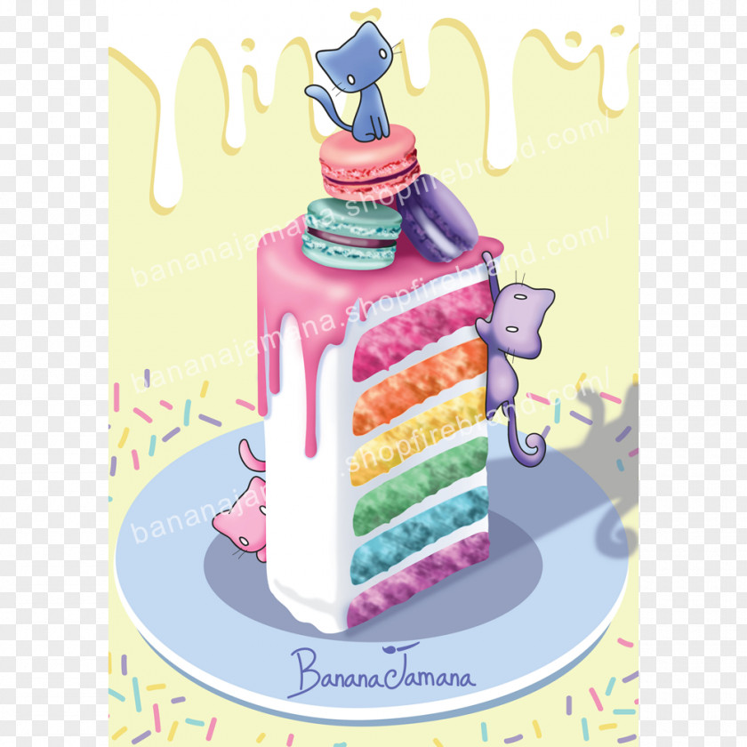 Cake Poster Birthday Torte Rainbow Cookie Frosting & Icing PNG