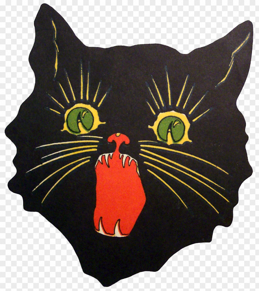 Cat Black Art Painting Illustration PNG