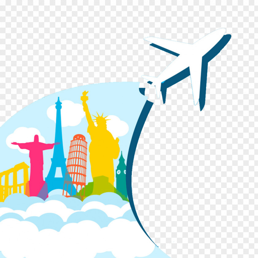 Creative World Travel Poster Background Air Airplane Flight PNG