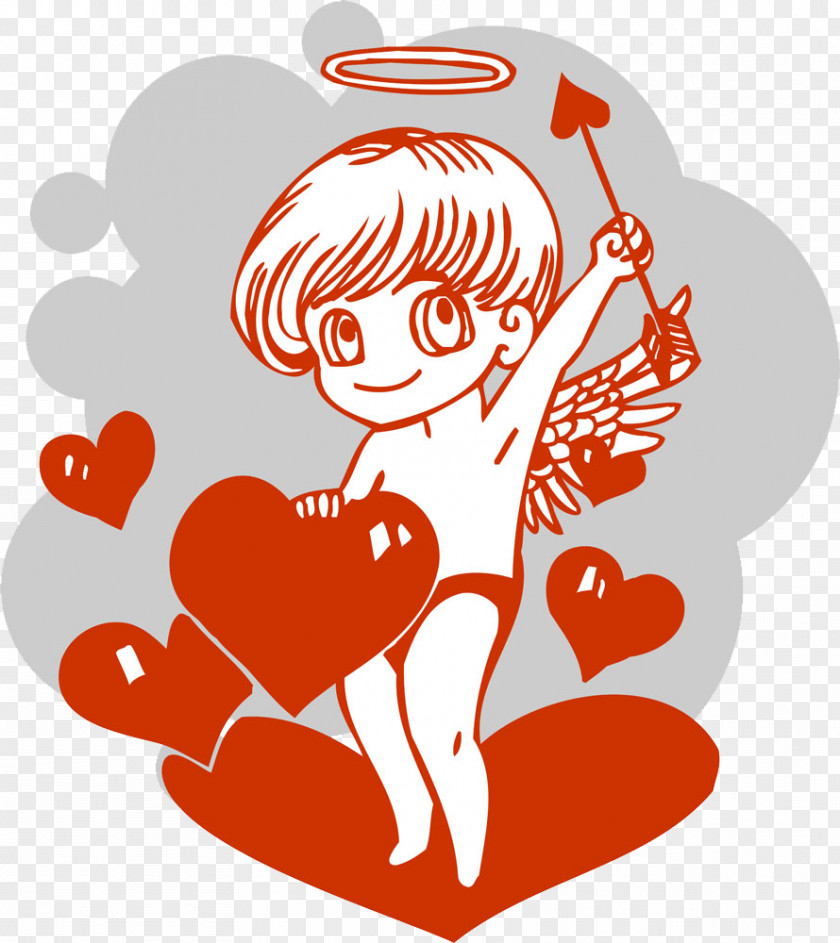 Decorative Pattern Cupid Love Valentines Day Illustration PNG
