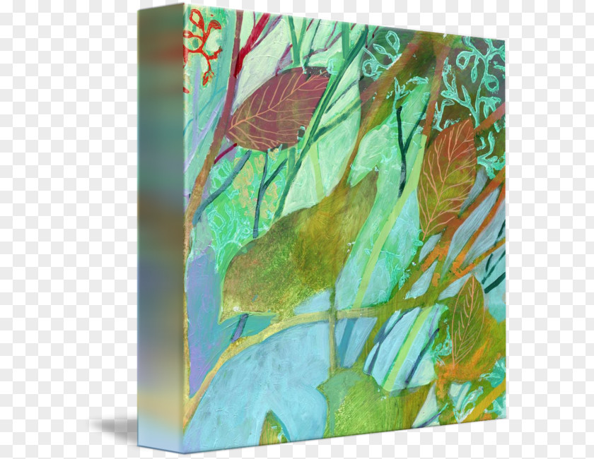 Forest Leaves Gallery Wrap Ecosystem Feather Fauna Canvas PNG