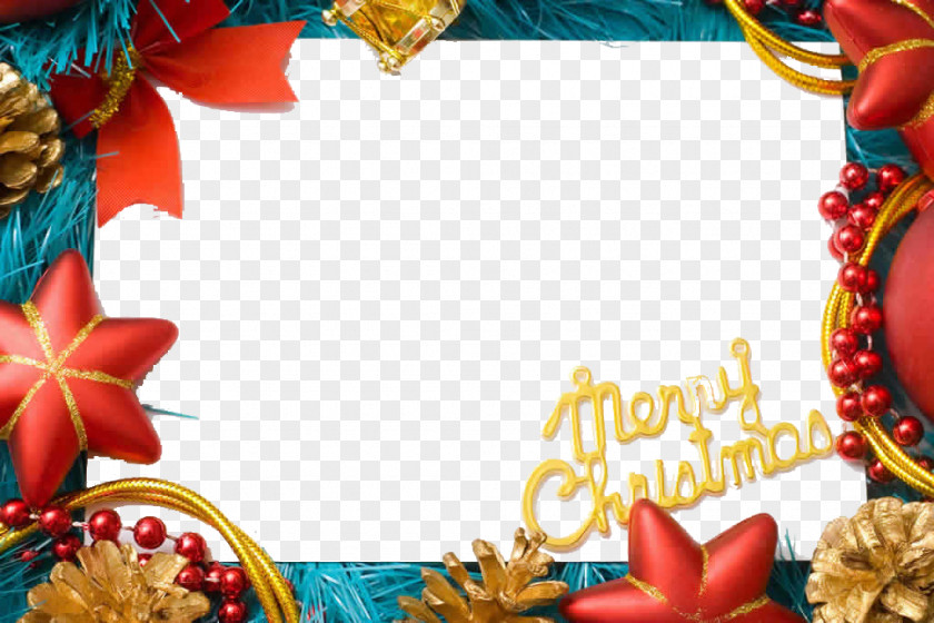 Merry Christmas, Picture Box Santa Claus Christmas Ornament Decoration PNG