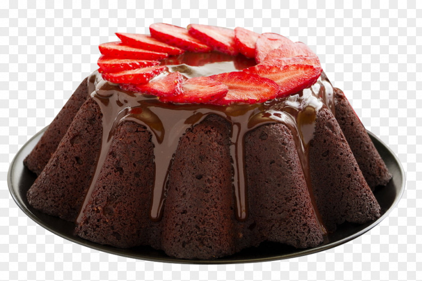 Strawberry Chocolate Cake Molten Cheesecake Cupcake PNG