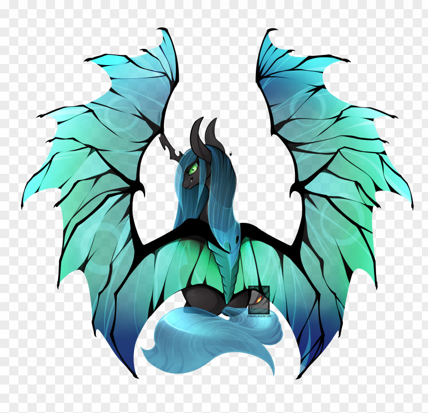 Dragon Leaf Teal PNG