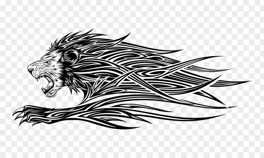 Lion Tattoo Transparent Illustration PNG