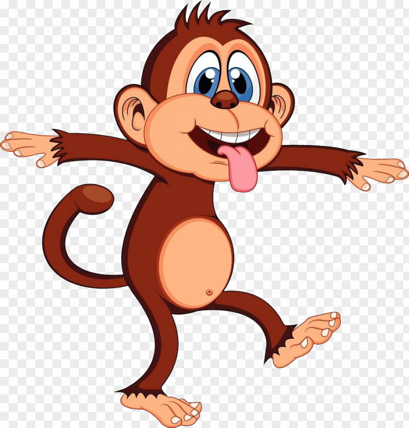 Naughty Monkey Animation Cartoon Clip Art PNG