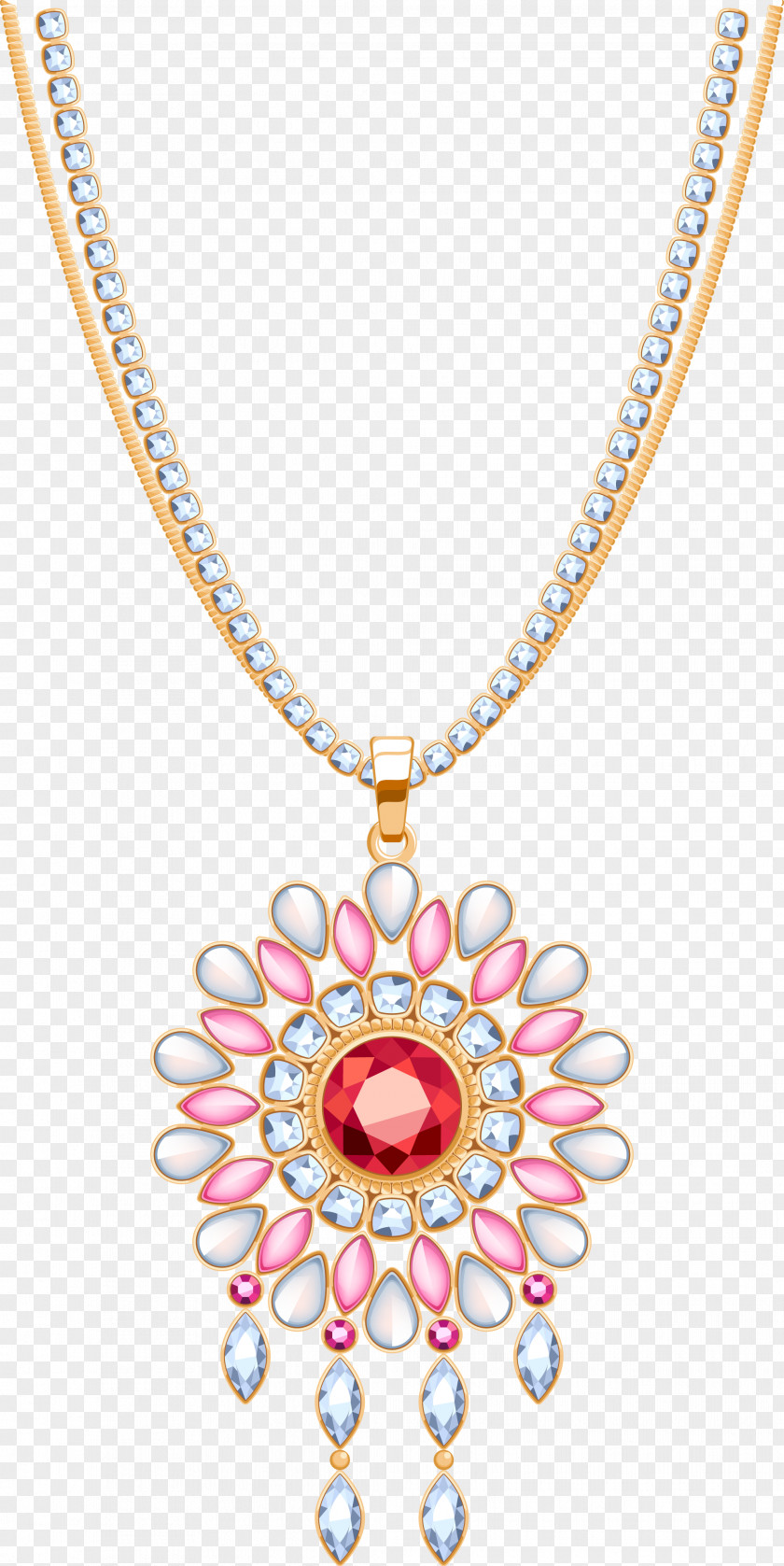 Ruby Necklace Jewellery Pendant Gemstone Diamond PNG