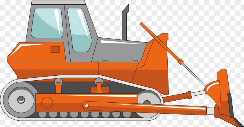 Construction Machinery Crawler Bulldozer Architectural Engineering Euclidean Vector Heavy Equipment PNG