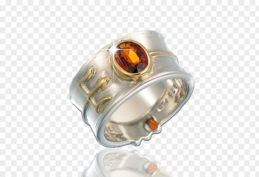 Curve Ring Amber Gemstone Jewellery PNG