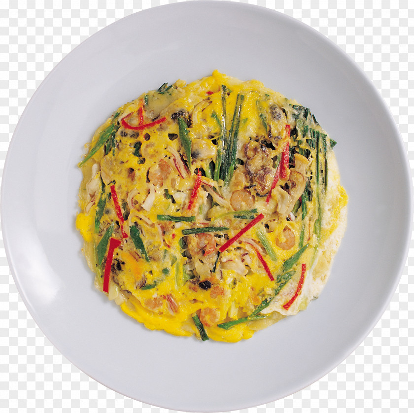 Plate Jeon Frittata Omelette Vegetarian Cuisine Thai PNG