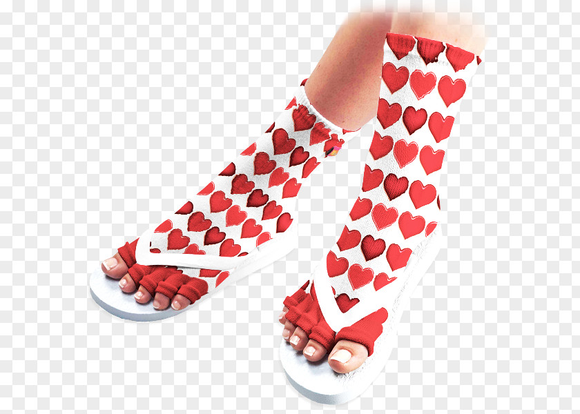 Pedicure Valentine's Day Sock Toe Nail PNG