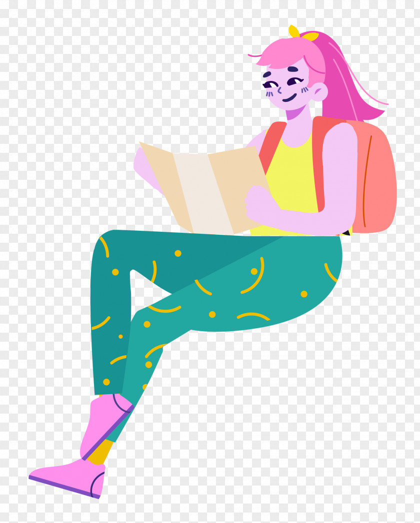 Sitting Girl Lady PNG