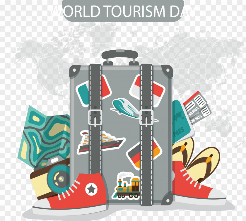 Gray Sense Suitcase Travel World Tourism Day U6613u62c9u5b9d PNG