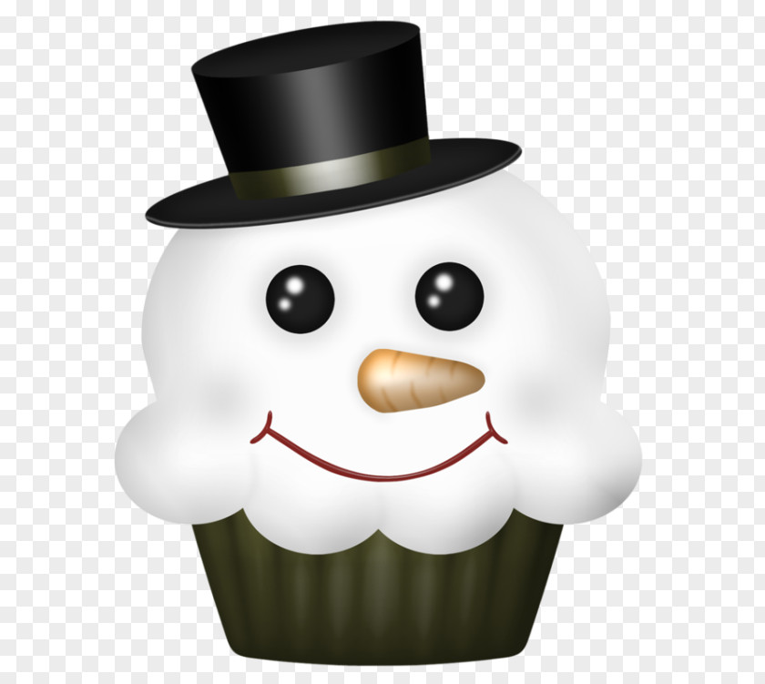 Snowman Cupcake Clip Art PNG