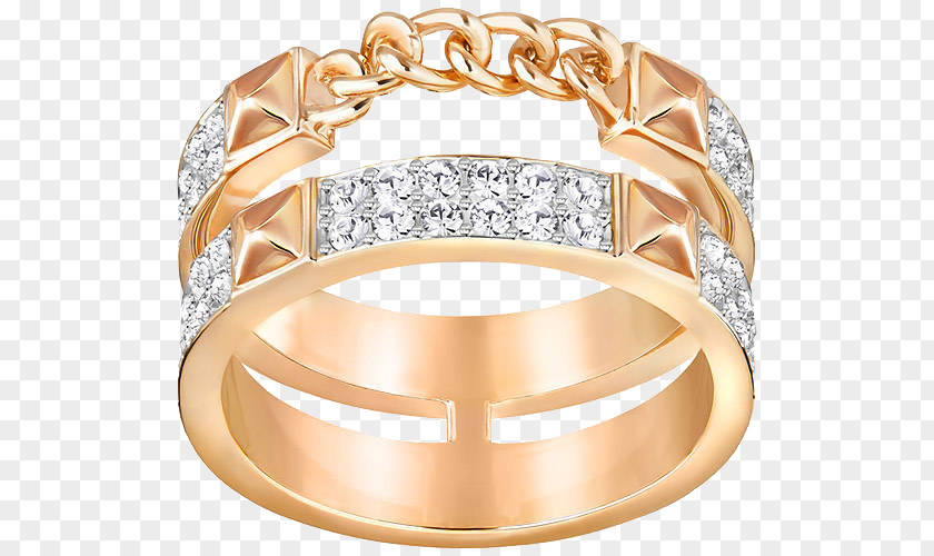 Swarovski Jewelry Golden Rings Ring AG Gold Plating Jewellery PNG