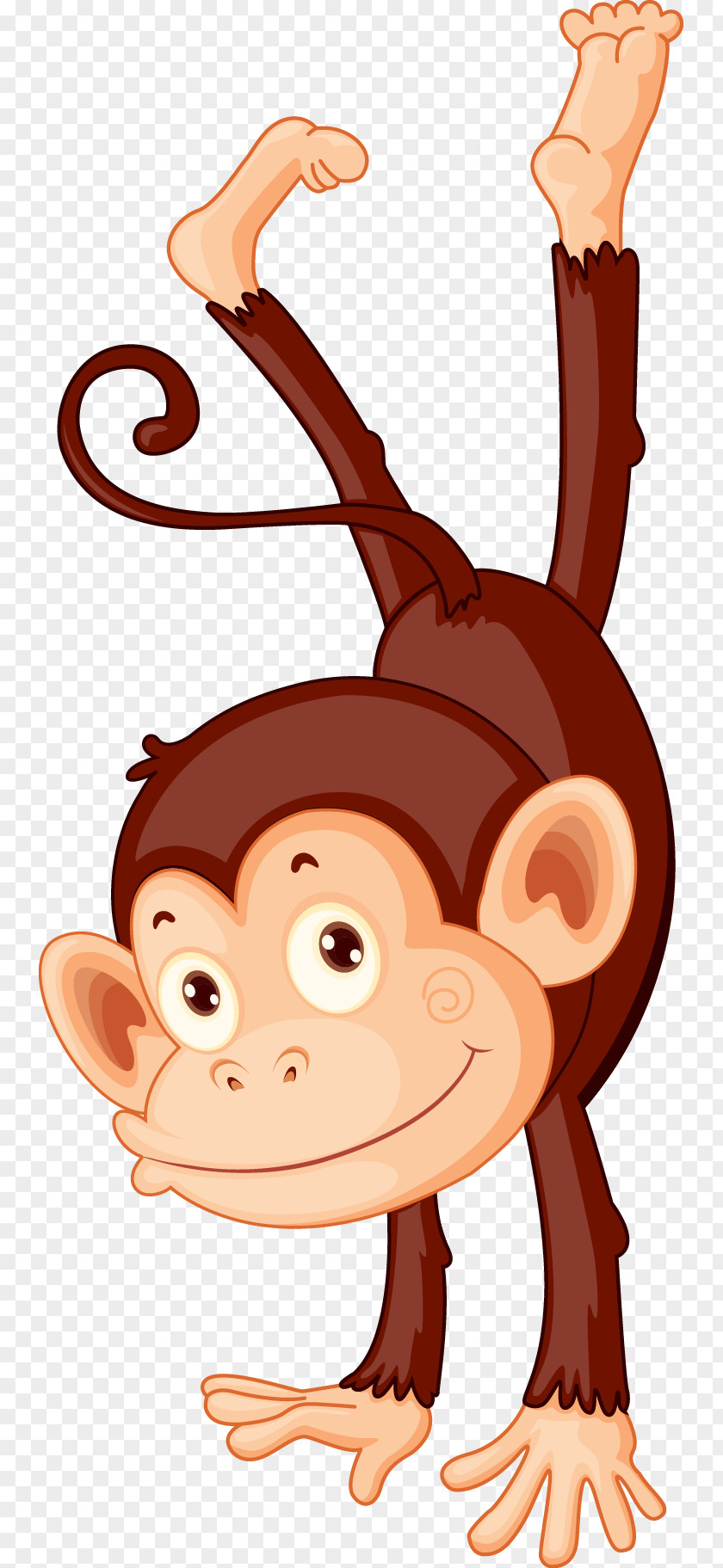 Hand-painted Monkey Baboons Crab-eating Macaque Illustration PNG