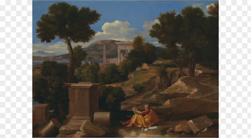 Landscape With Saint John On Patmos Art Institute Of Chicago Painting PNG