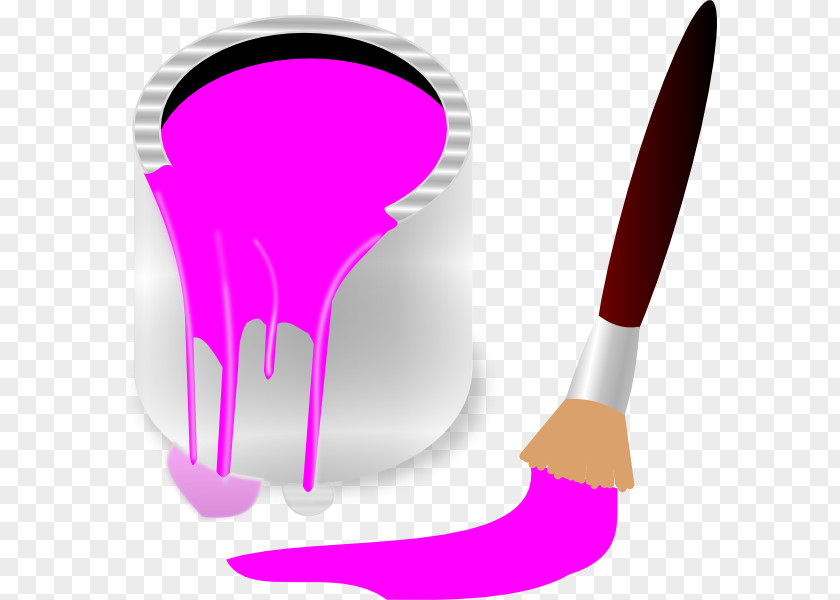 Pink Razor Cliparts Paintbrush Painting Clip Art PNG