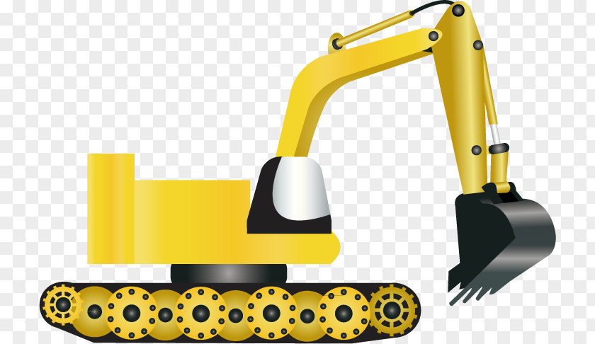 Vector Excavator Heavy Equipment Architectural Engineering PNG