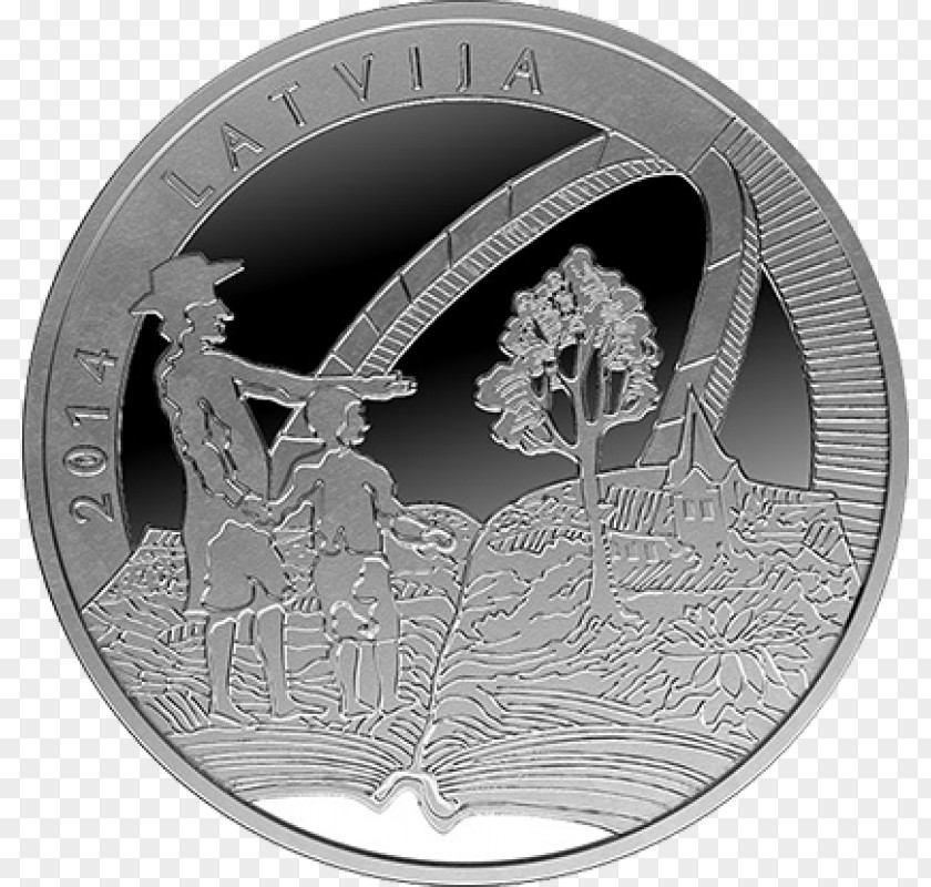 Coin Latvian Euro Coins Silver PNG