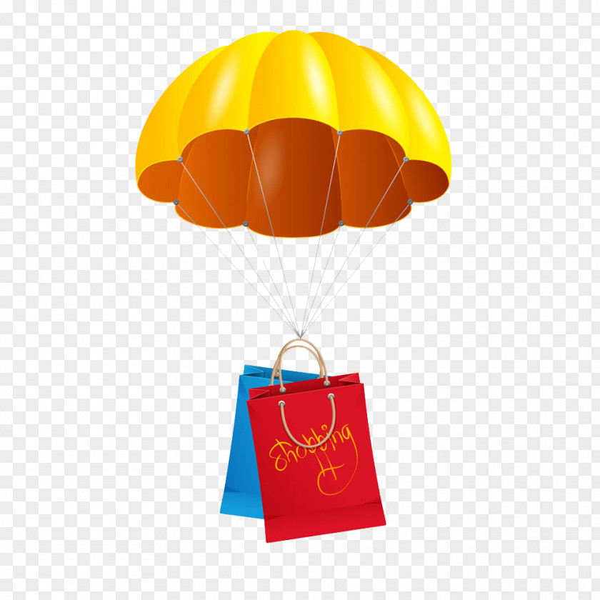 Under The Balloon Parachute Free Clip Art PNG