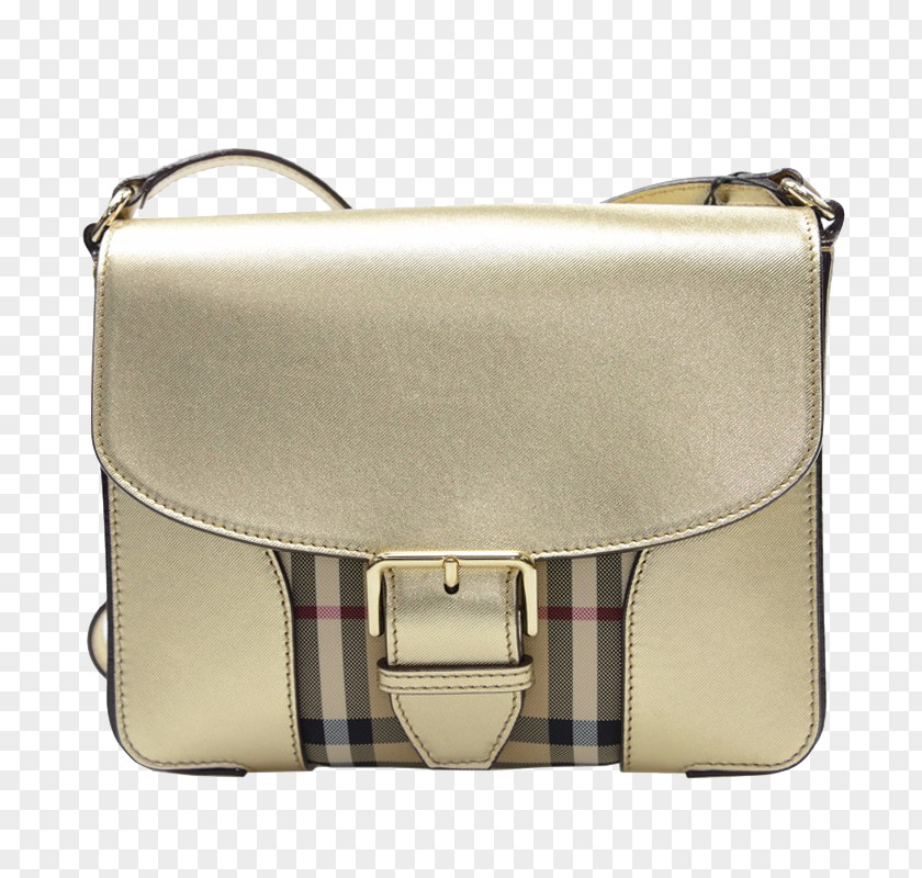 Burberry Leather Bag Gold Handbag PNG
