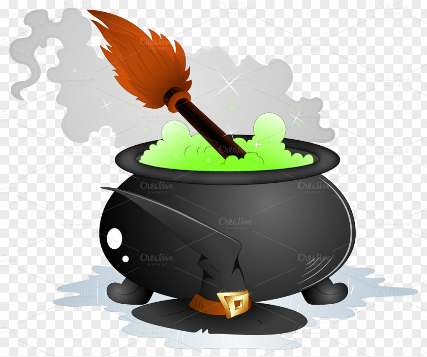 Creative Halloween Witch Clip Art PNG