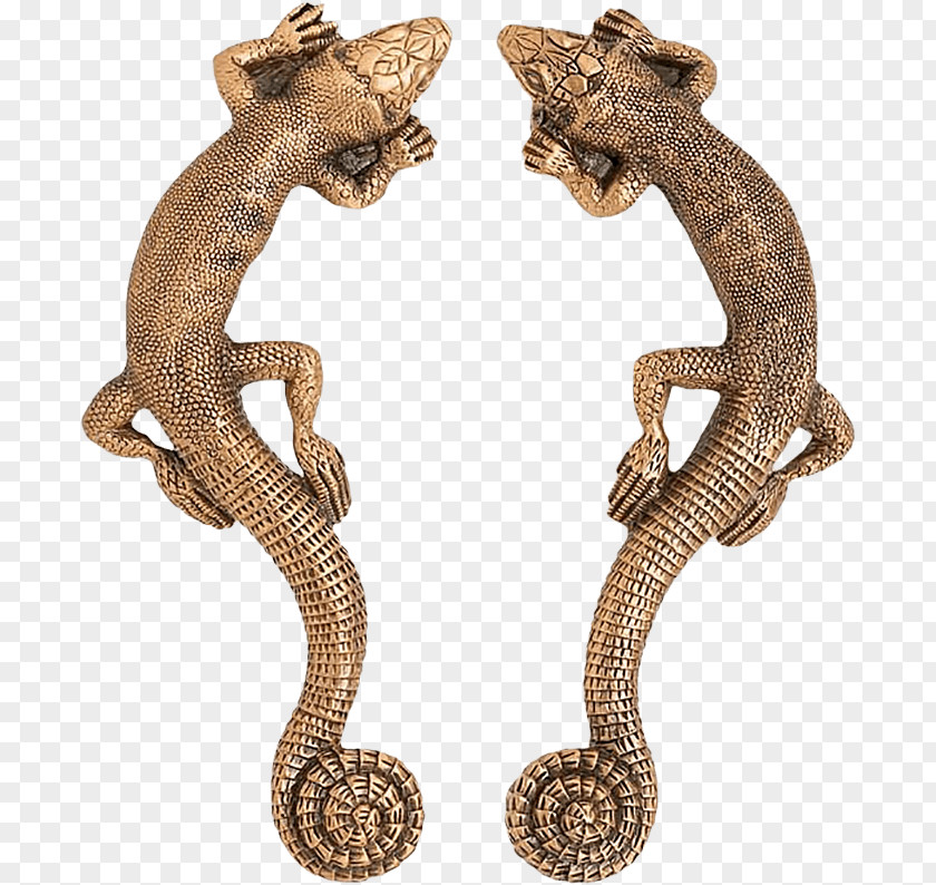 Gold Reptile Bali Bronze Body Jewellery PNG