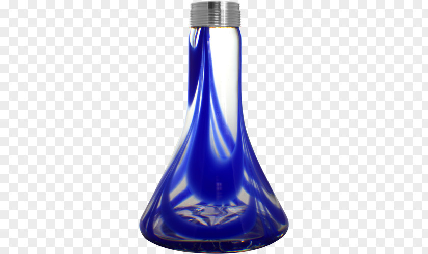 Glass Bottle Decanter Cobalt Blue Liquid PNG