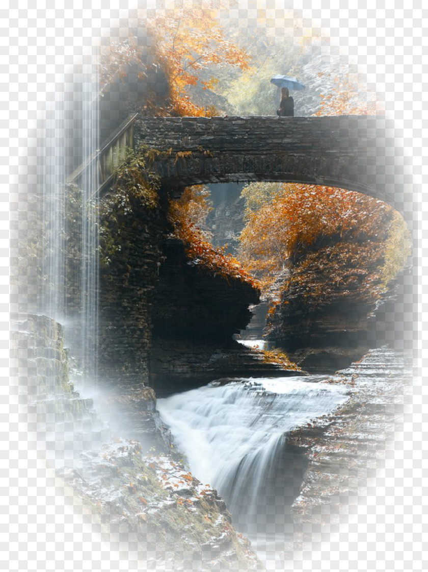 Park Watkins Glen State Finger Lakes Rainbow Falls PNG