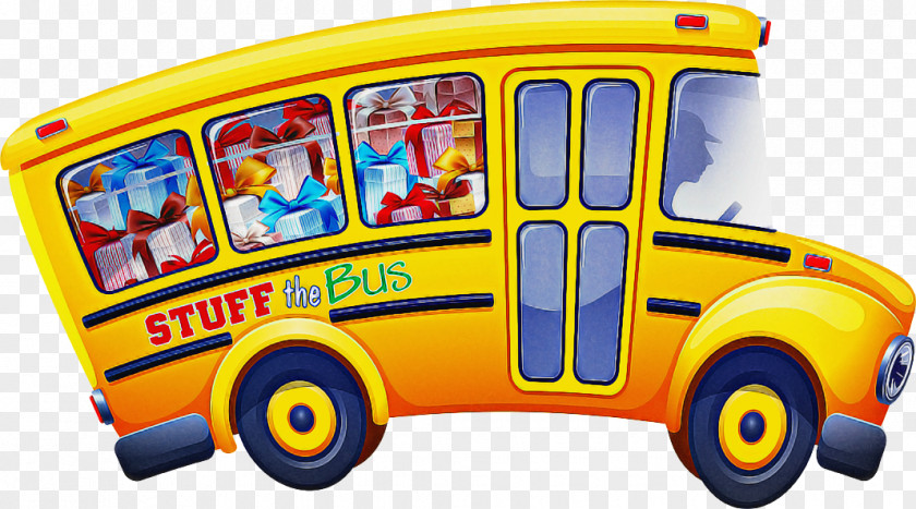 Public Transport Toy Vehicle School Bus Cartoon PNG