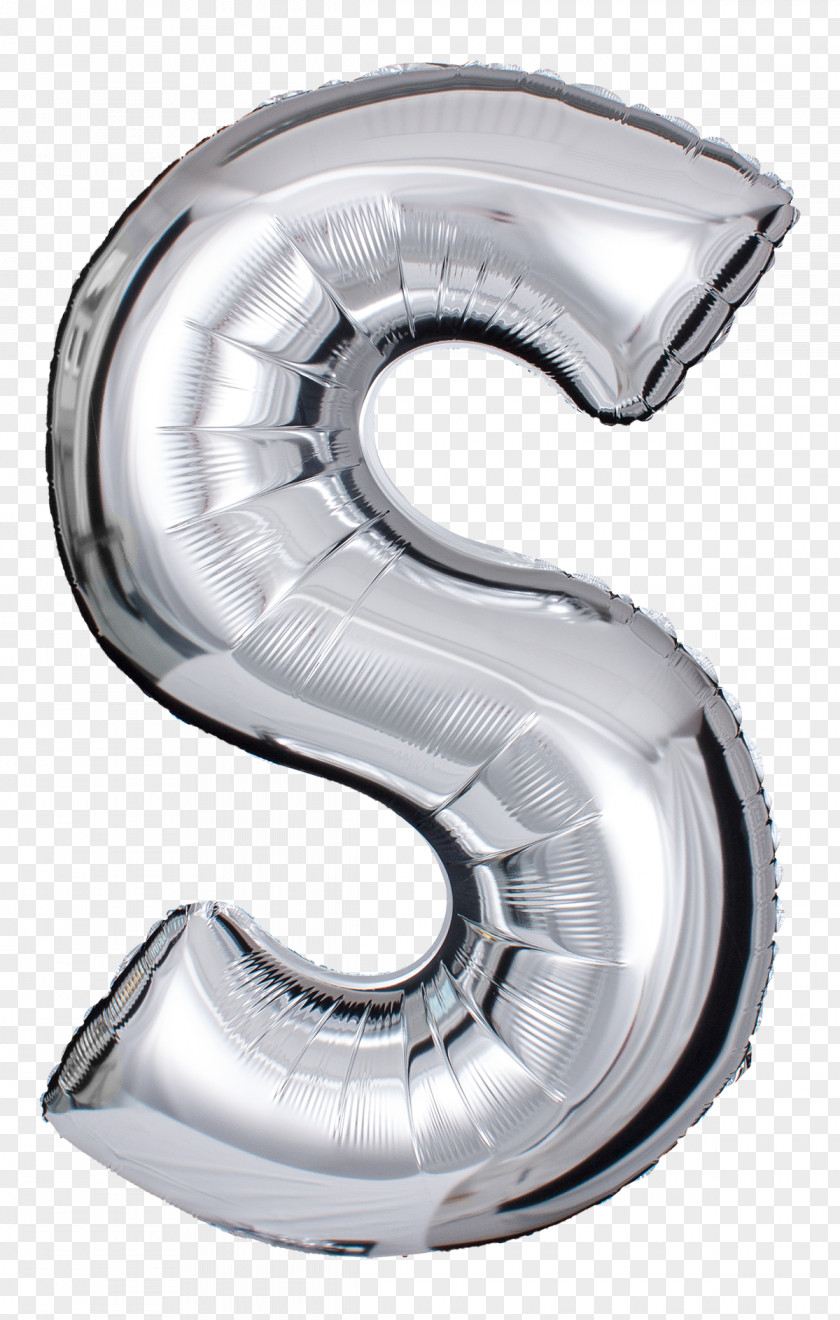 Silver Toy Balloon Letter PNG