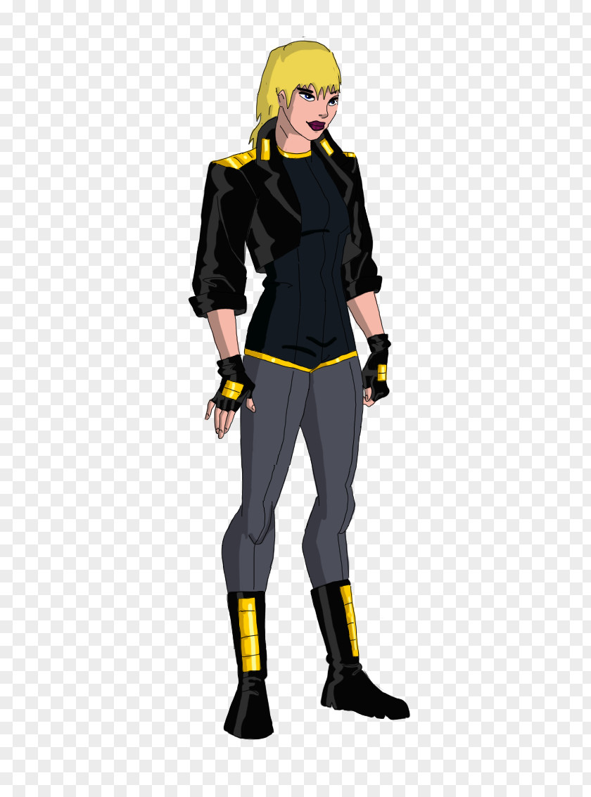 Black Canary Costume Design Character Fiction Animated Cartoon PNG