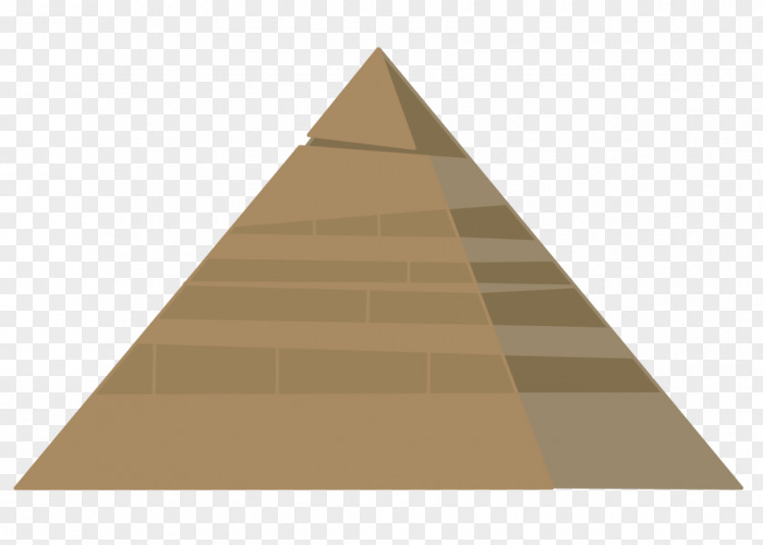 Cartoon Pyramid Triangle Brown PNG