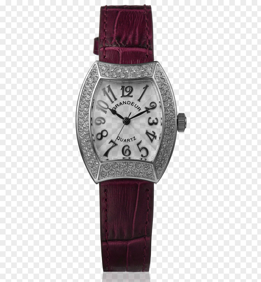 Classic Wine Red Leather Watch Strap Lacoste PNG