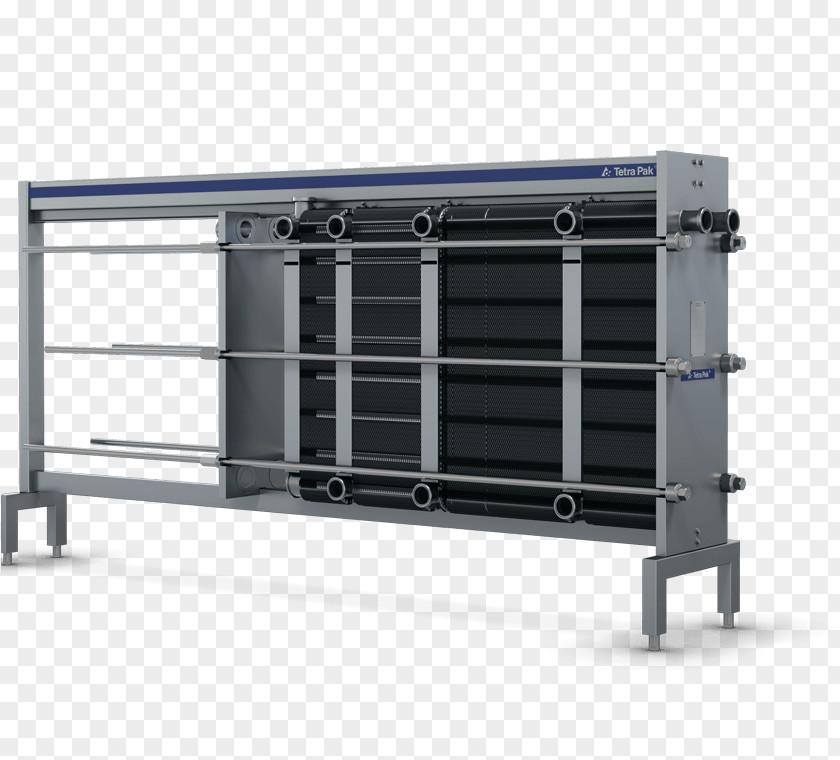 Corrugated Lines Plate Heat Exchanger Tetra Pak Milk PNG