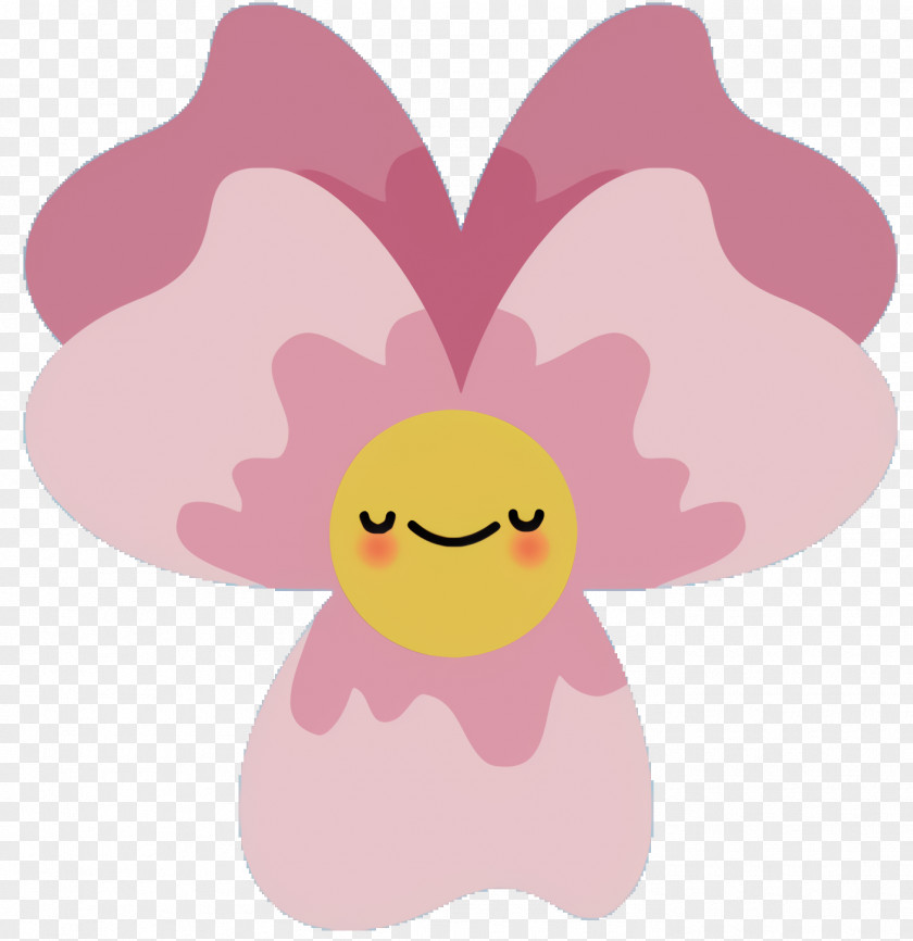 Flower Smile Pink Cartoon PNG