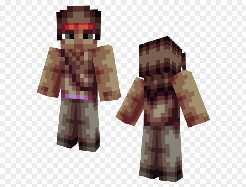 Minecraft The Governor Walking Dead Rick Grimes Michonne PNG