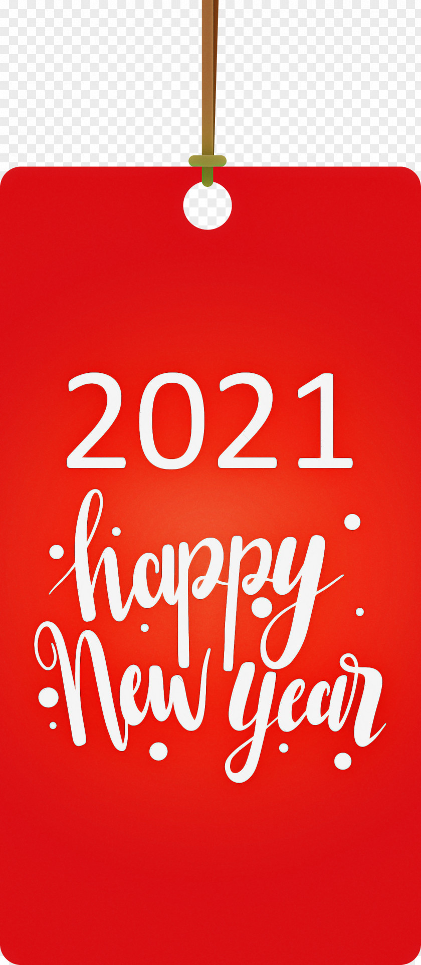 2021 Happy New Year Tag PNG