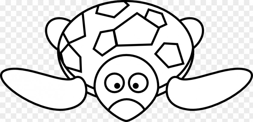 Free Turtle Clipart Cartoon Black And White Coloring Book Clip Art PNG