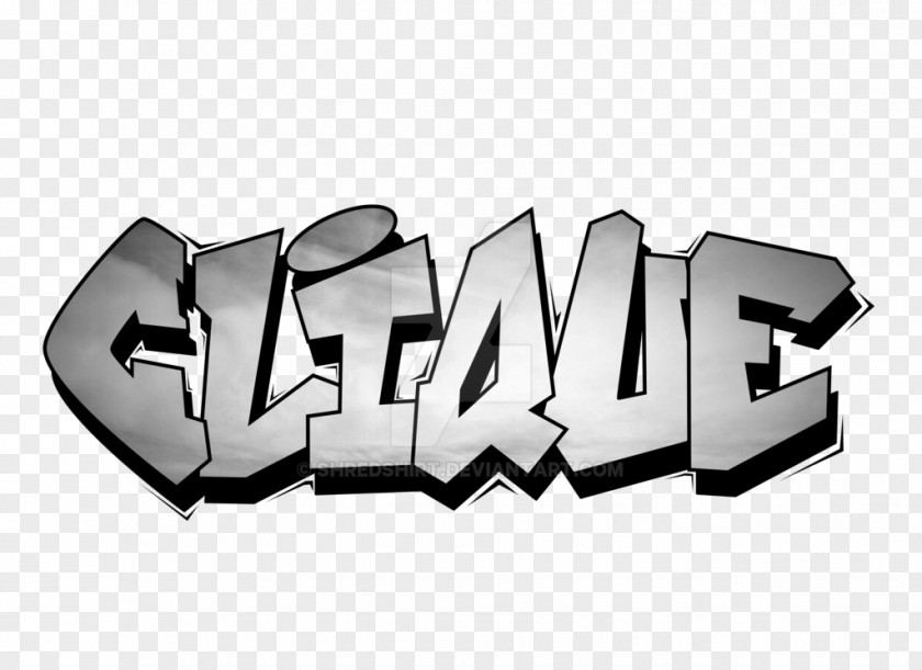 Graffiti Skateboarding Art Clique Logo PNG