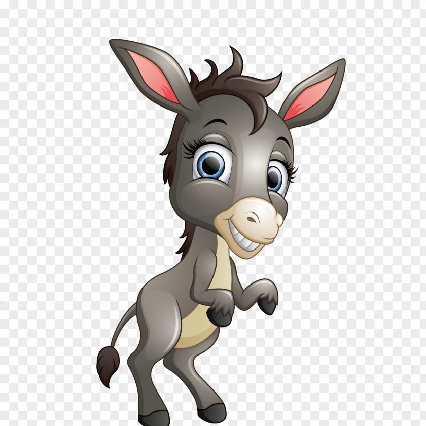 Standing Donkey Euclidean Vector Alphabet Illustration PNG