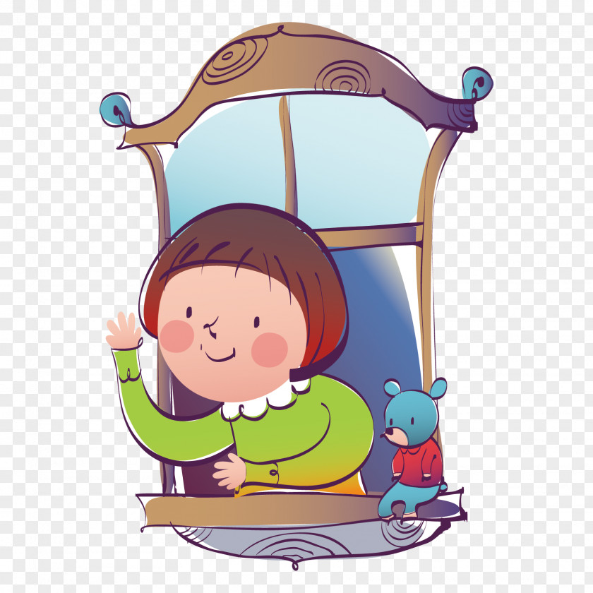 Vector Hand-painted Child Material Clip Art PNG