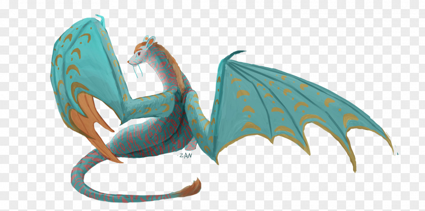 Zan Dragon Turquoise PNG