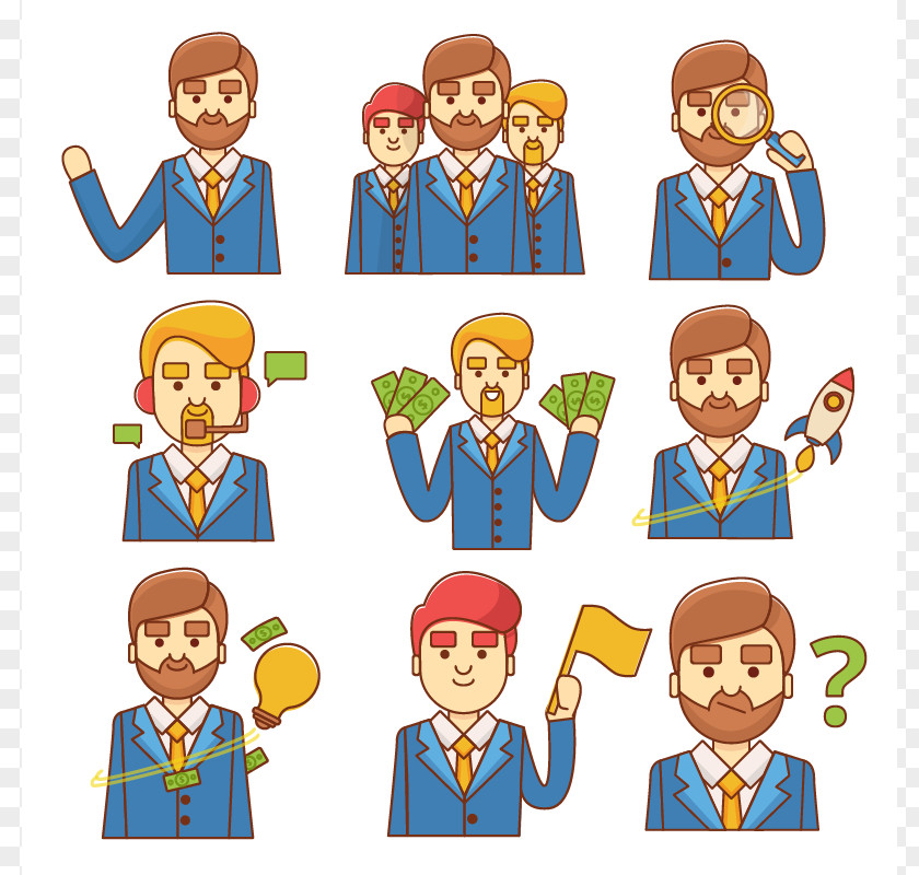 Businessman Concepts Avatar Euclidean Vector Clip Art PNG