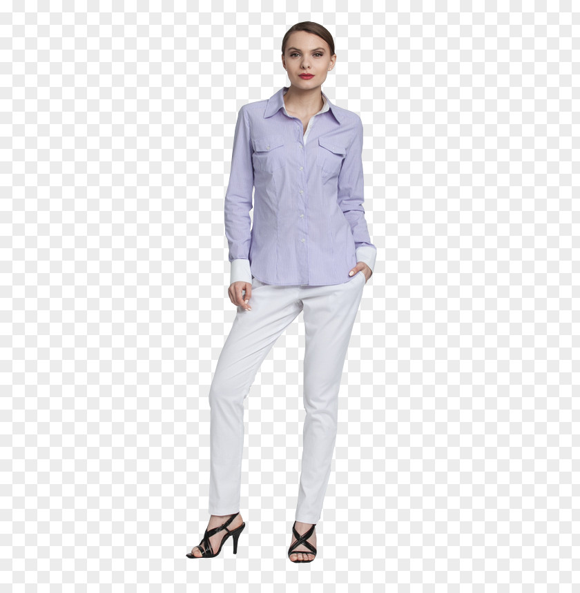 Dress Shirt Blouse Blue Collar PNG