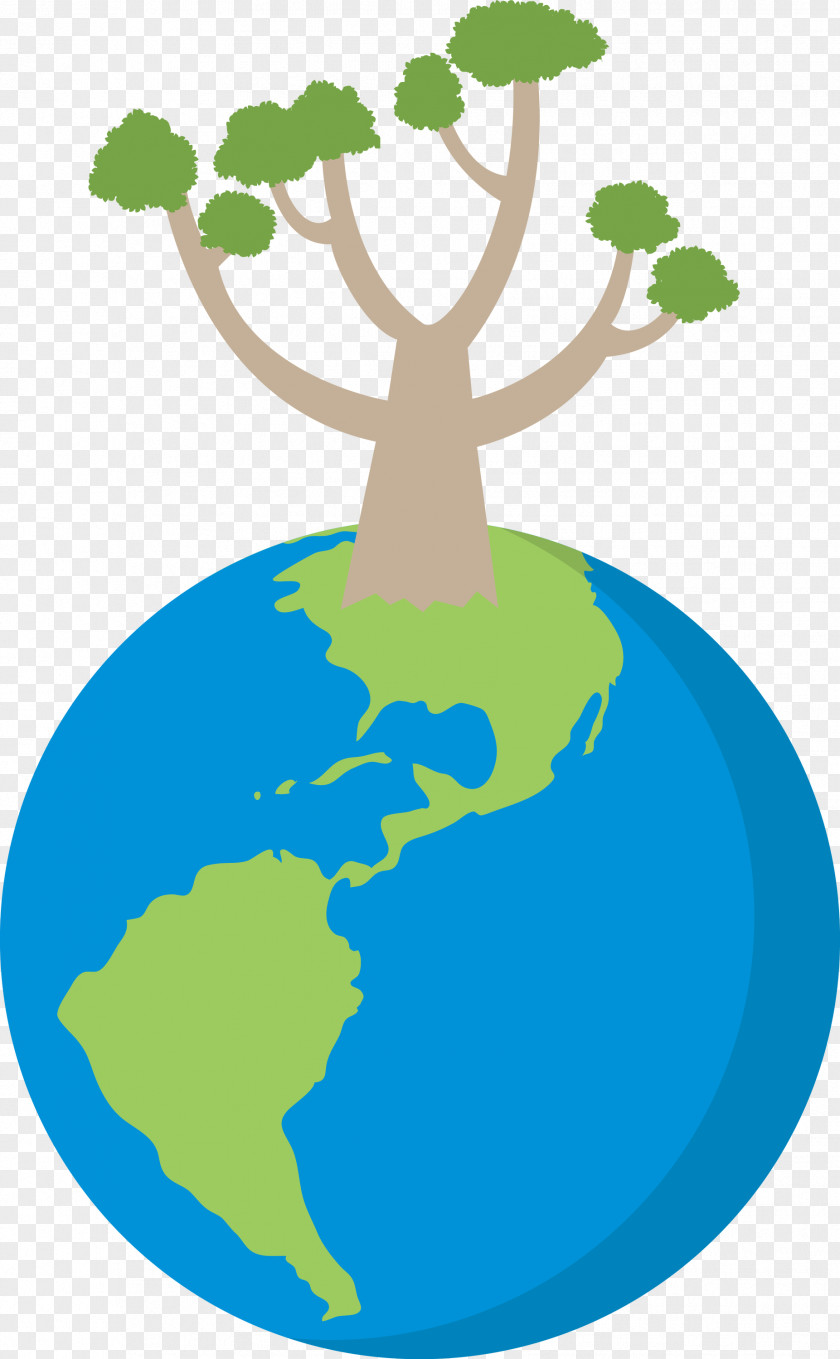 Earth Tree Go Green PNG